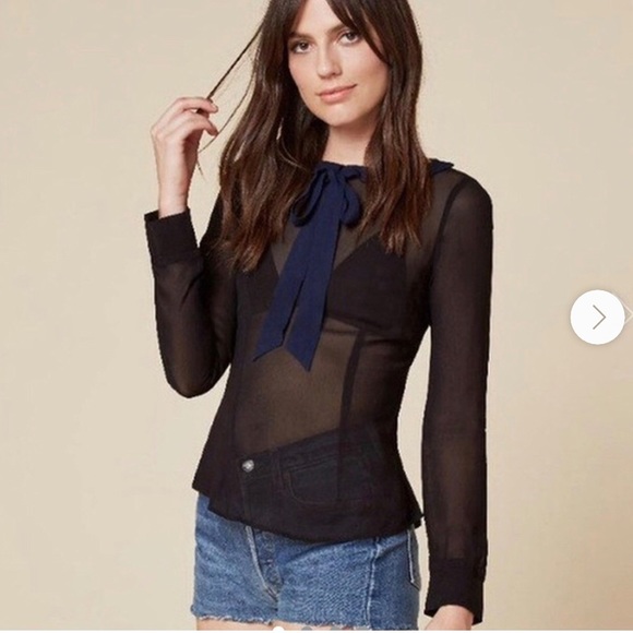 Reformation Tops - Reformation Yvoire Sheer Top.